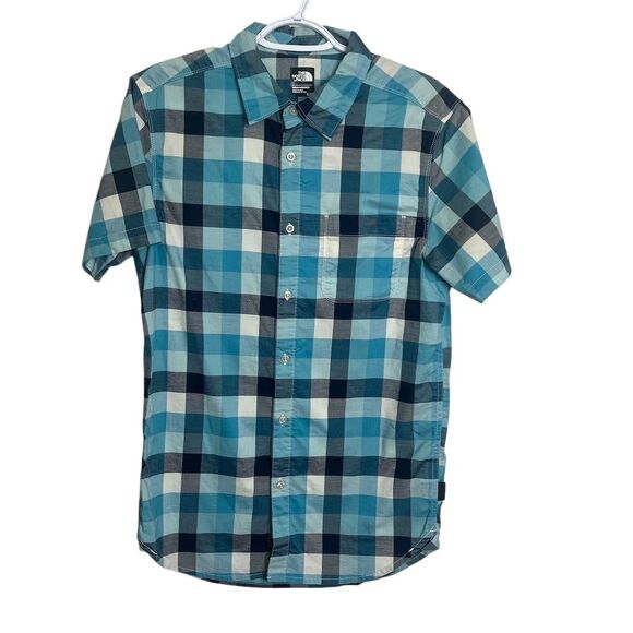 The North Face Other - The North Face Men's S Blue Plaid Short Sleeve Button-Up Shirt
